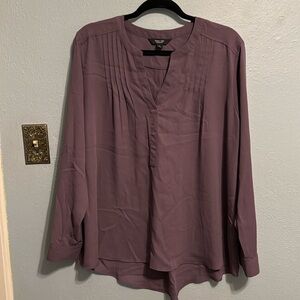 Simply Vera /Vera wang XL lilac long sleeve blouse
